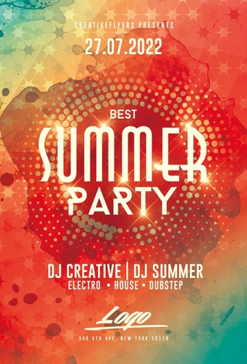 Summer Party Psd Flyer