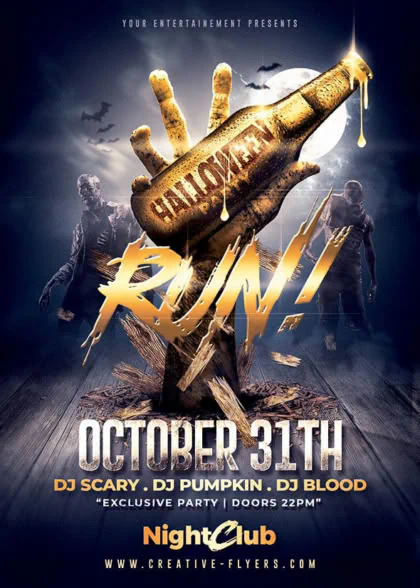 Realistic Halloween Flyer