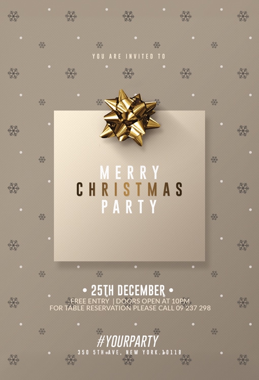 Christmas Party Flyer Invitation