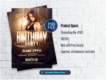 Elegant Birthday Flyer (3) Elegant flyer