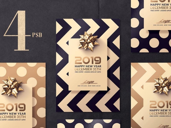 Elegant New Year Flyer Elegant New Year Flyer Templates