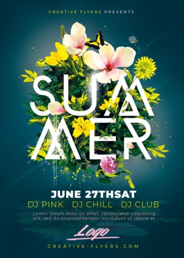 Floral Summer Flyer Template