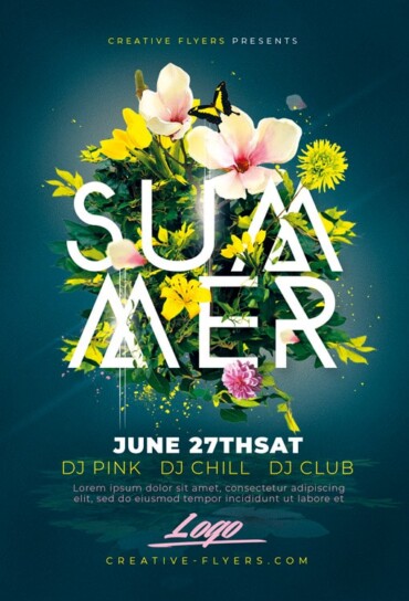 Floral Summer Flyer Template