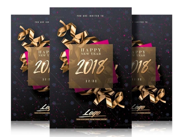 Happy new year flyer Happy new year flyer