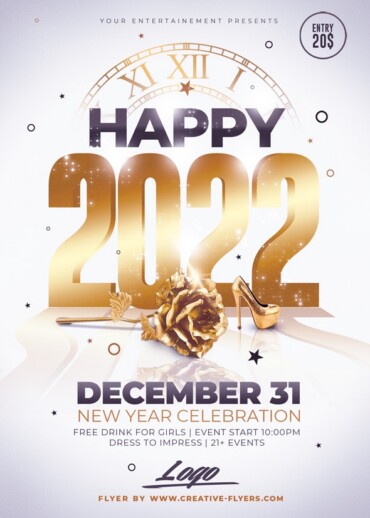 New Year Flyer Template Psd