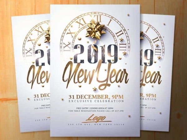 New year flyers photoshop
