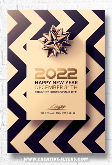 classy new year flyer template