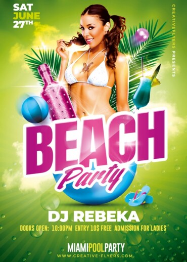 Beach Party Flyer Template