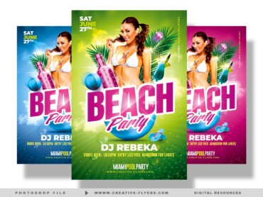 Beach Party Flyer Template (2)