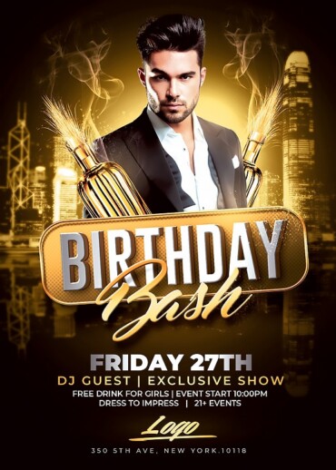 Birthday flyer templates