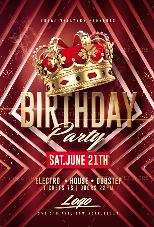 Birthday Party Flyer PSD Templates ~ CreativeFlyers