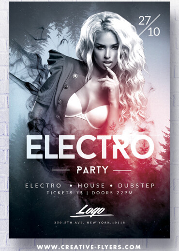 Electro flyer template