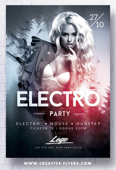 Electro flyer template