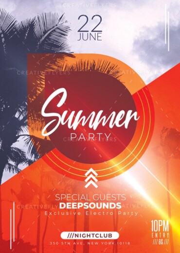 Minimalist Summer Flyer Psd