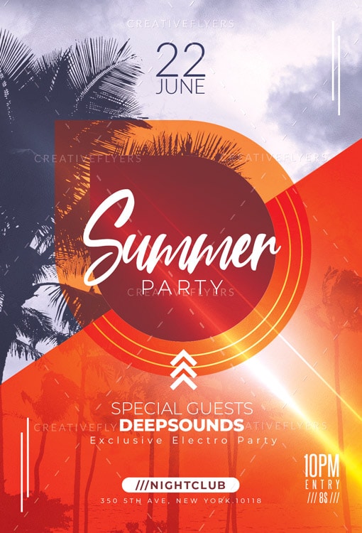 Minimalist Summer Flyer Psd