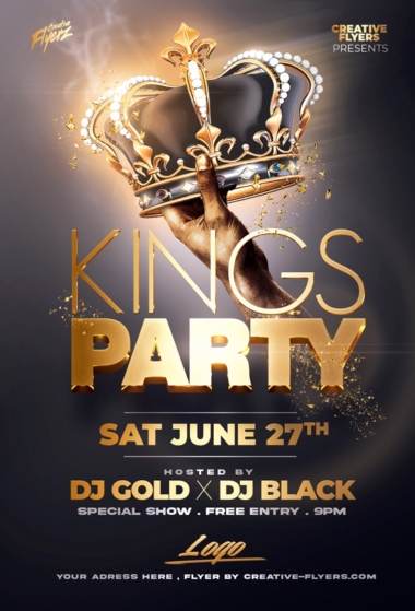 Kings party Kings Flyer PSD