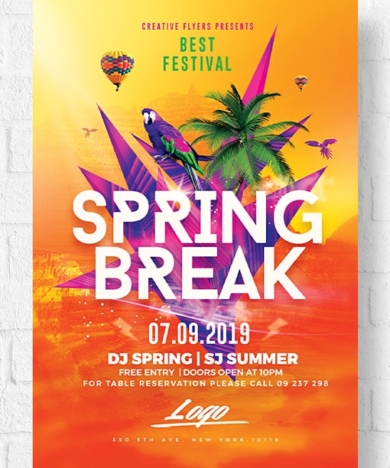 Spring Break flyer