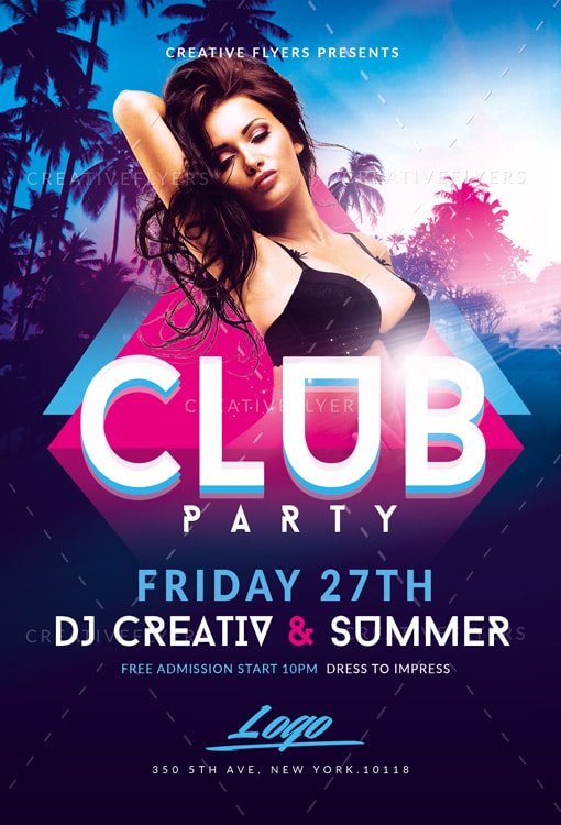 Summer Club Party flyer