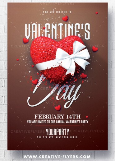 Valentine's day flyer design