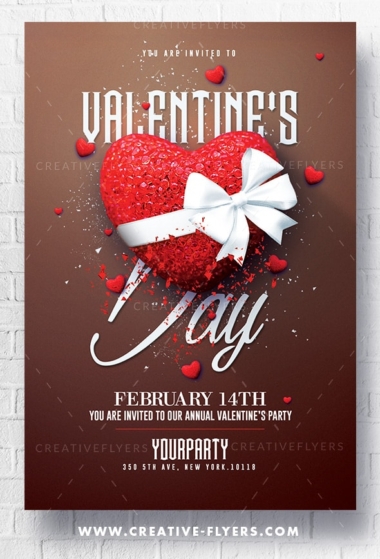 Valentine's day flyer design