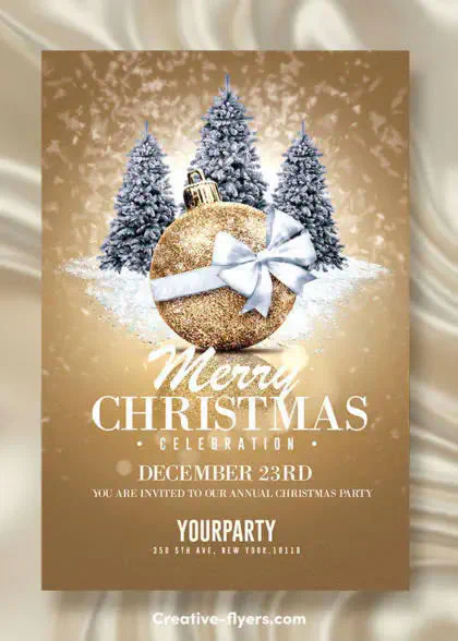 Christmas-Themed Print-Ready PSD Design