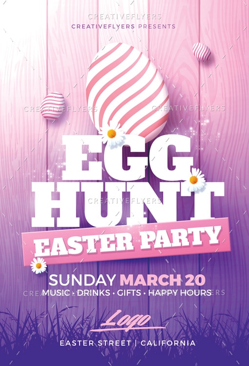 Easter Party Flyer Template