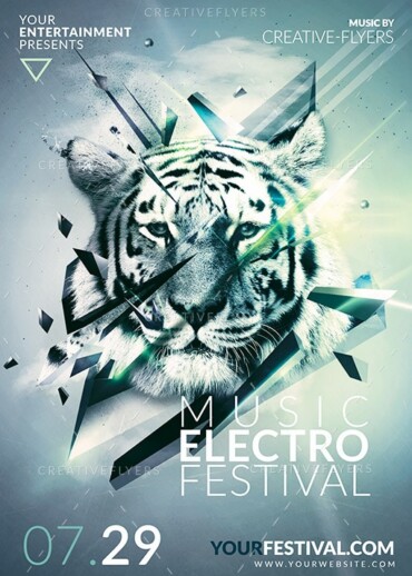 Minimalist flyer for Music Festival