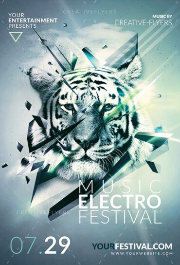 Minimalist flyer for Music Festival