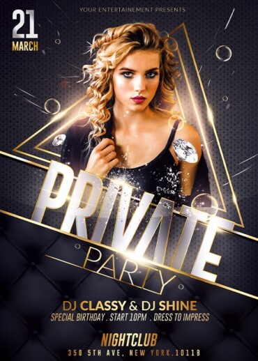 Private Party Flyer Template