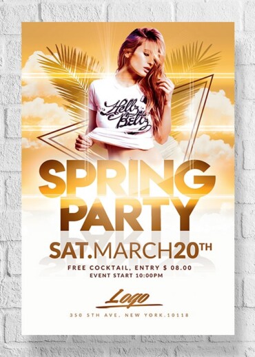 Spring Party Flyer Template