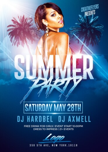 Summer Party Flyer Psd