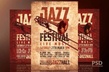 Jazz Festival Vintage Flyer Jazz Festival Vintage Flyer