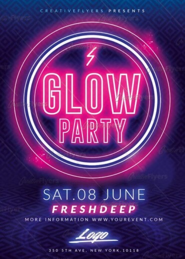 Glow Party flyer Templates