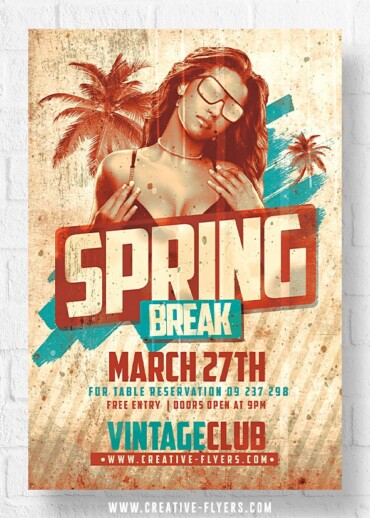 Spring Break Vintage Flyer