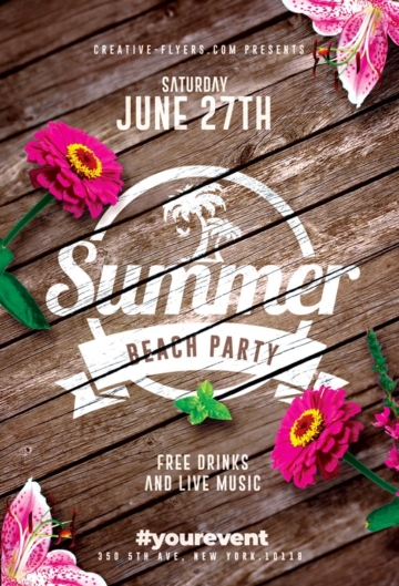 Summer Invitation Flyer Template