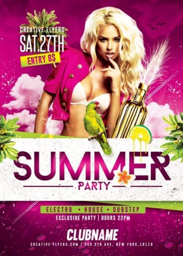 Summer Party Flyer Psd