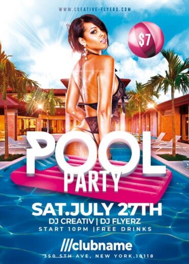 Pool Party Flyer Psd