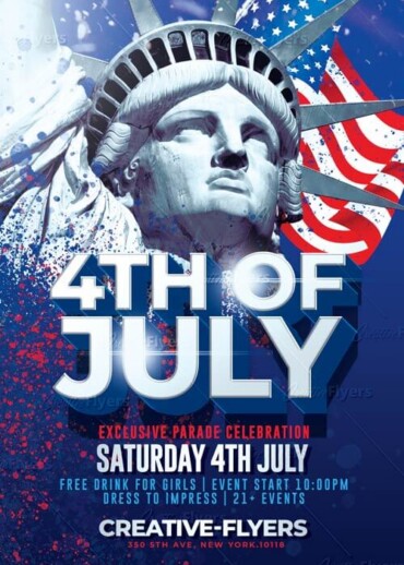 4th of july Psd Flyer