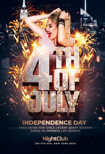 4th of July Psd Flyer