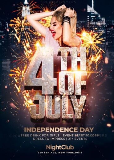 4th of July Psd Flyer