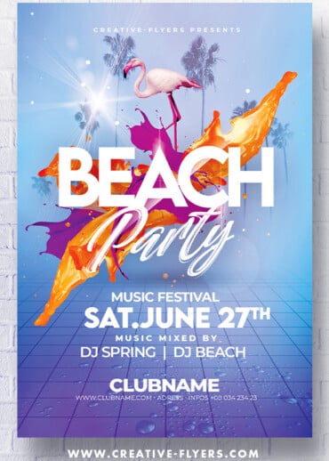 Beach Party Flyer