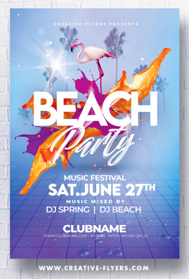 Beach Party Flyer