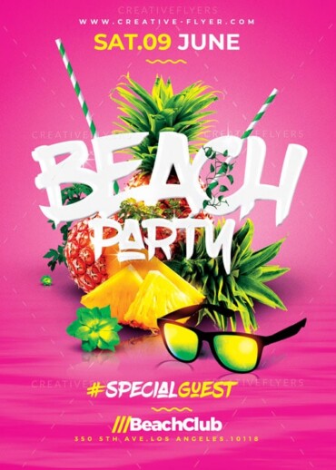 Beach Party flyer Psd