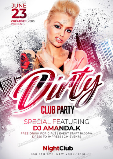 hip hop party flyer design