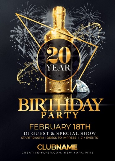 Elegant Birthday Flyer