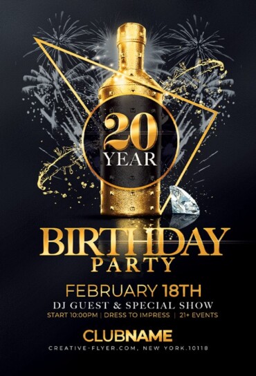 Elegant Birthday Flyer
