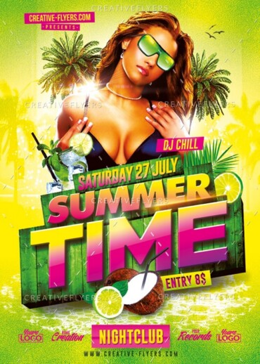 Summer Time Flyer Psd