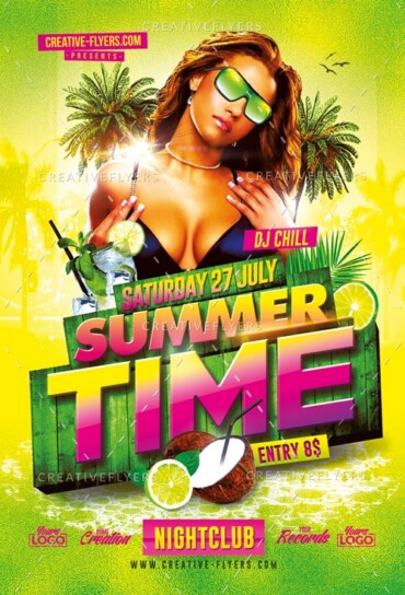 Summer Time Flyer Psd