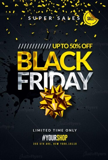Black friday flyer templates