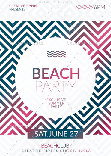 Beach party invitation